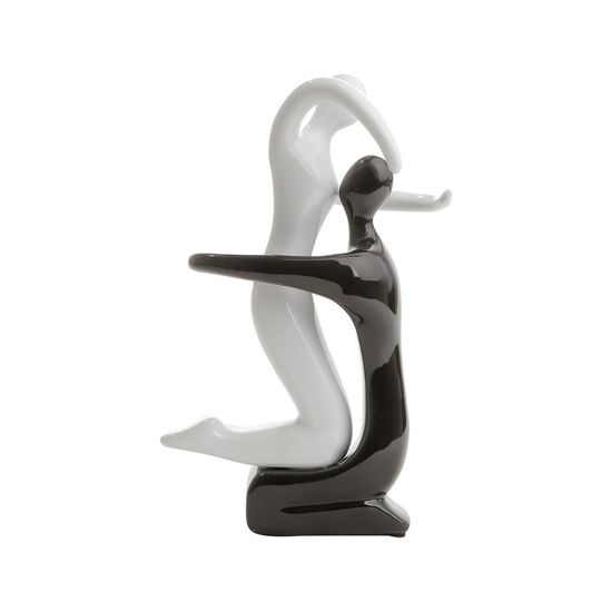 Figurino de Casal 27,5cm Black And White de Ceramica