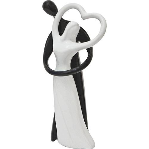 Figurino de Casal (29cm) Branco/Preto - Bon Gourmet
