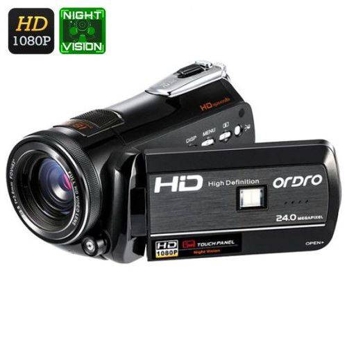 Filmadora Digital Ordro Hdv-d395 Full-hd Wi-fi Visão Noturna 18x Zoom 24mp Anti-vibração Selfie Controle Remoto (bto)