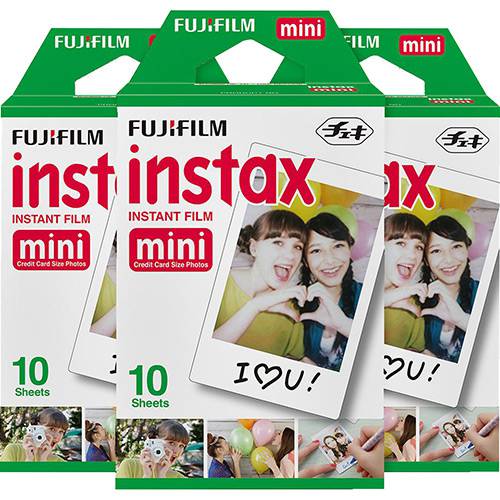 3 Filmes Instantâneos Fujifilm Instax Mini