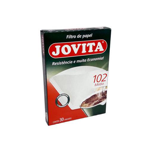 Filtro de Papel para CAFÉ 102 com 30 Unidades Jovita - Brigitta