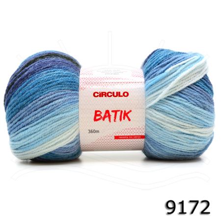 Fio Batik 100g 9172 - Mescla Azul
