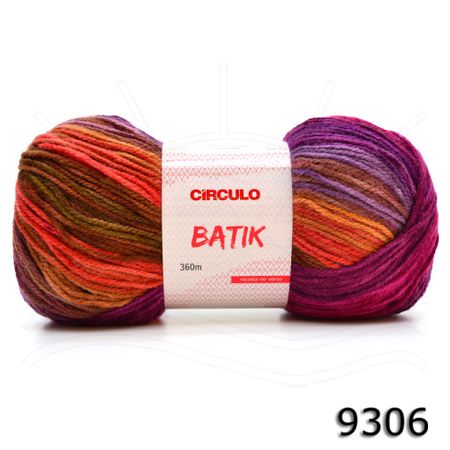 Fio Batik Círculo 100g 9306 - Preto/rosa/azul