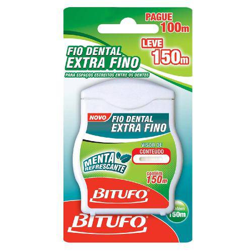 Fio Dental Bitufo Extra Fino 150m