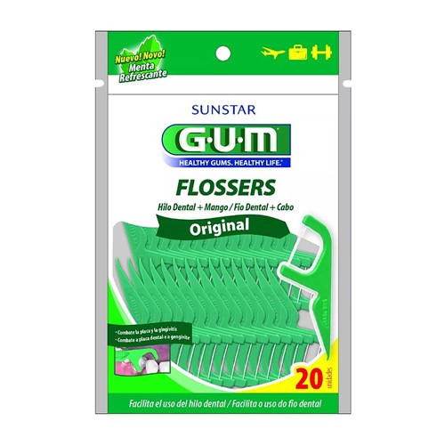 Fio Dental Gum Original Flossers 20 Unidades