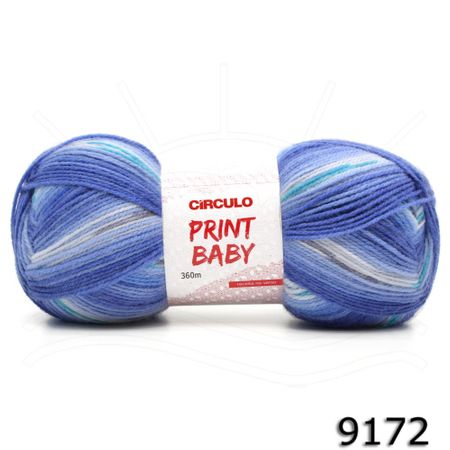 Fio Print Baby 100g 9172 - Azul/azul Royal