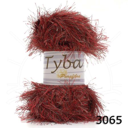 Fio Tyba 100g 3065 - Vermelho/marrom