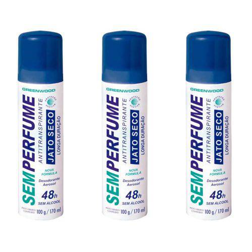 Fiorucci S/ Perfume Jato Seco Desodorante Aerosol 170ml (kit C/03)
