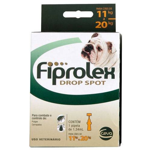 Fiprolex Drop Spot Ceva para Cães 11 a 20kg 1,34ml