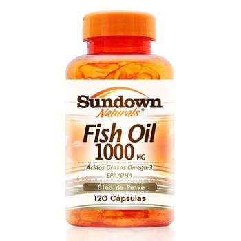 Fish Oil Óleo de Peixe 1000mg Sundown 120 Cápsulas