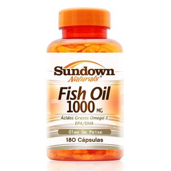 Fish Oil Óleo de Peixe 1000mg Sundown 180 Cápsulas