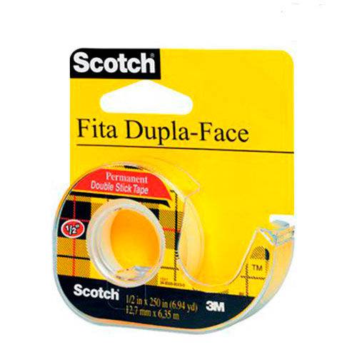 Fita Adesiva Dupla-Face com Dispensador 3M 12,7mmx6,3m