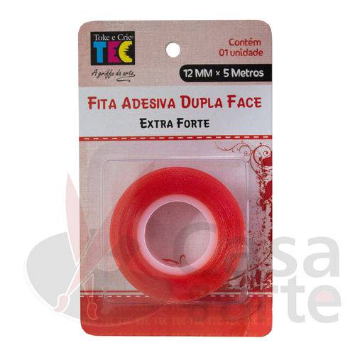 Fita Adesiva Dupla Face Extra Forte Toke e Crie 12mm X 5 Metros 12303 - Fad21