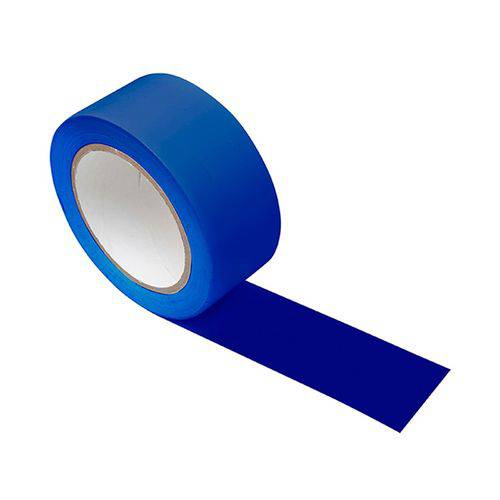 Fita Adesiva para Demarcação Azul 48mm X 30m Plastcor