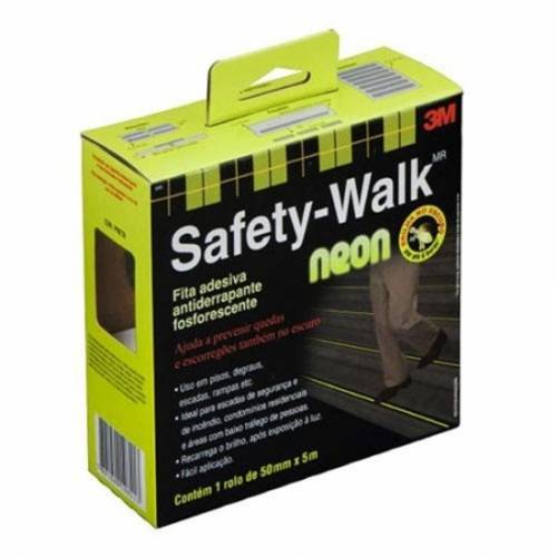Fita Antiderrapante Fosforescente Neon Safety-Walk 50 Mm X 5 Metros