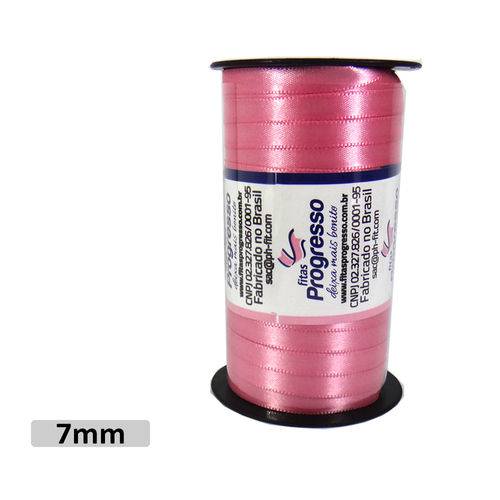 Fita de Cetim Progresso 7mm - Nº 1 C/ 100 Metros - Rosa Escuro