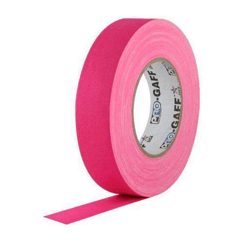 Fita de Tecido Gaffer Tape Pro Gaff 2,5cm X 50mt Rosa Fluor