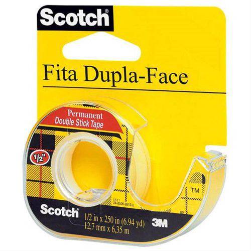 Fita Dupla Face 12,7mm X 6,35m com Dispensador - H0001705633 - 3M