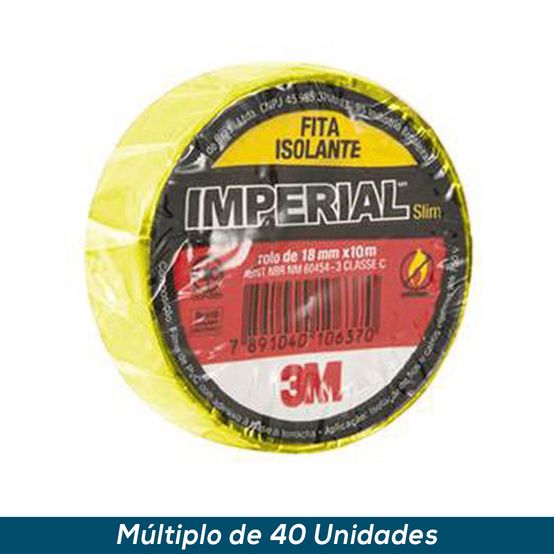 Fita Isolante 3M Imperial Amarelo 18mmx20mts