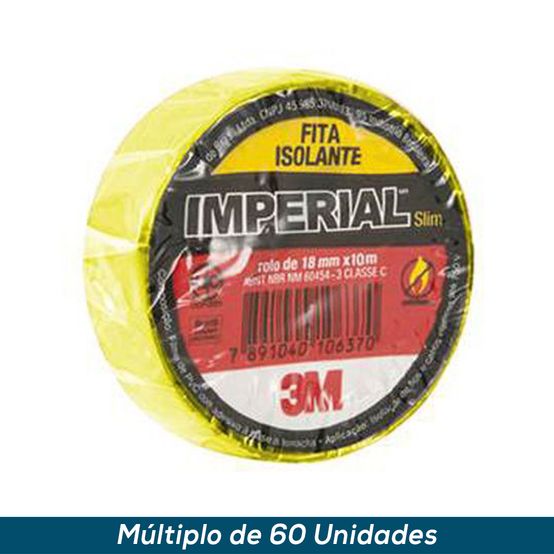 Fita Isolante 3M Imperial Amarelo 18mmx10mts