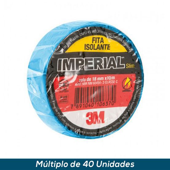 Fita Isolante 3M Imperial Azul 18mmx20mts
