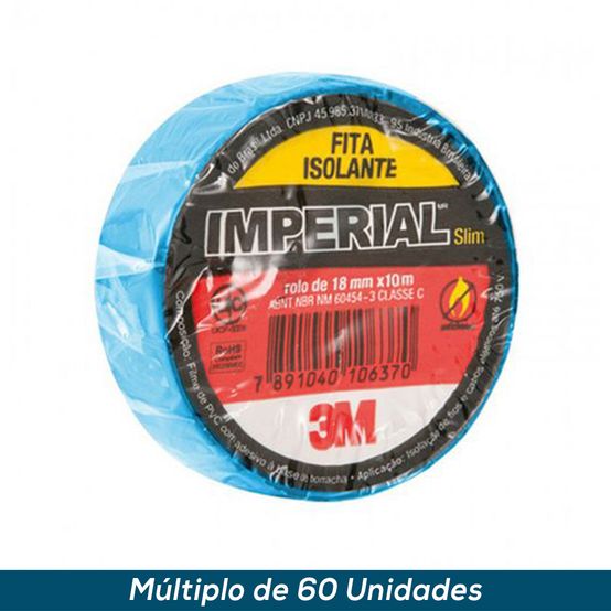 Fita Isolante 3M Imperial Azul 18mmx10mts