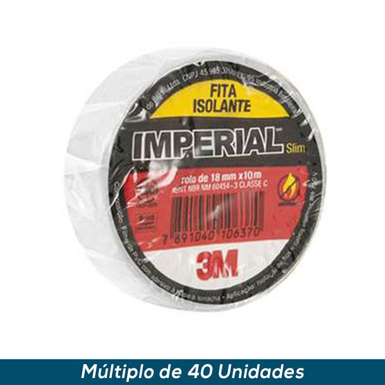 Fita Isolante 3M Imperial Branco 18mmx20mts