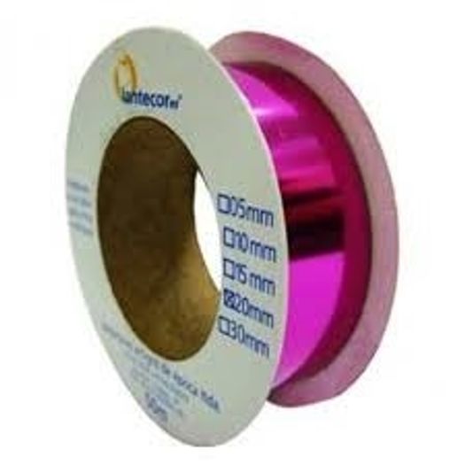Fita Metaloide Pink 20mm 50m Lantecor/Mc