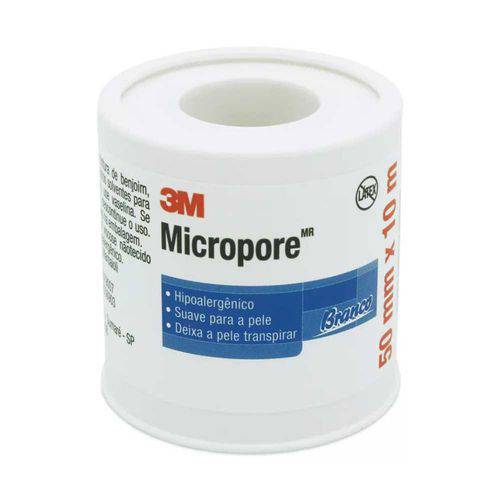 Fita Micropore 3m 50mm X 10m - Branco