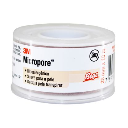 Fita Micropore 3M 25mm X 10m PELE 1533