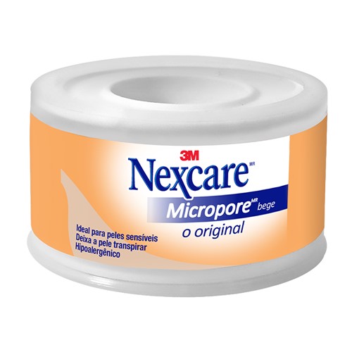 Fita Micropore Nexcare Bege 25mm X 4,5m com 1 Unidade