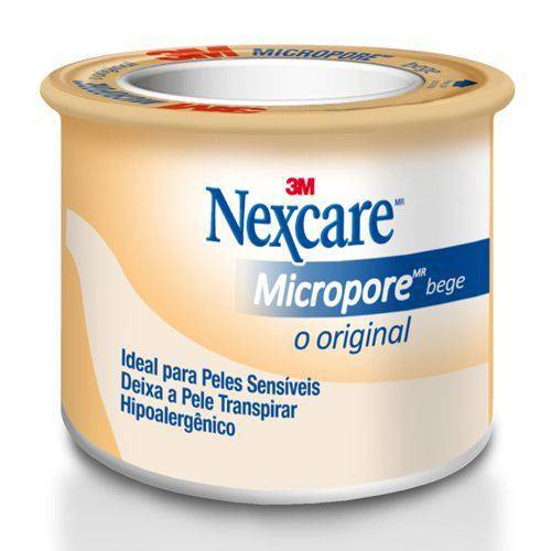 Fita Micropore Nexcare Bege 25mm X 4,5m