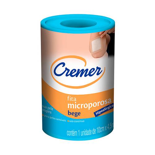Fita Microporosa Bege Cremer 10 Cm X 4,5 M