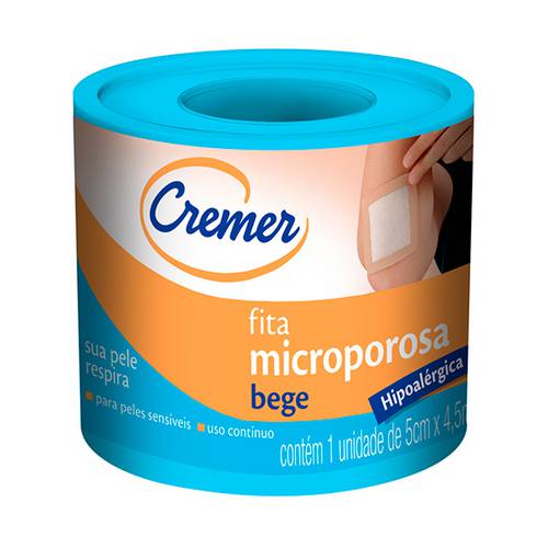 Fita Microporosa Bege Cremer 5,0 Cm X 4,5 M