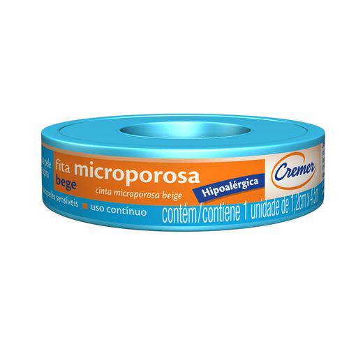 Fita Microporosa Cremer Bege 1,2cm X 4,5m