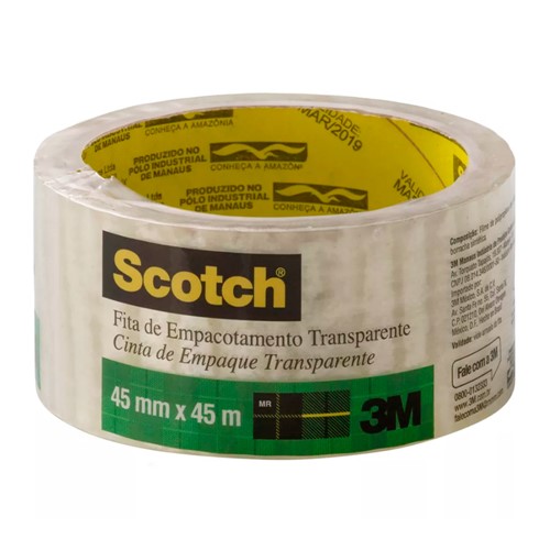 Fita para Empacotamento Transparente Scotch 45mm X 45m 1 Rolo