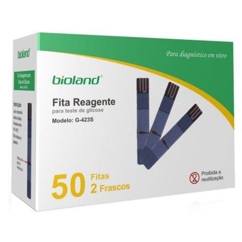 Fita para Glicosimetro Bioland Cx com 50und - G423s