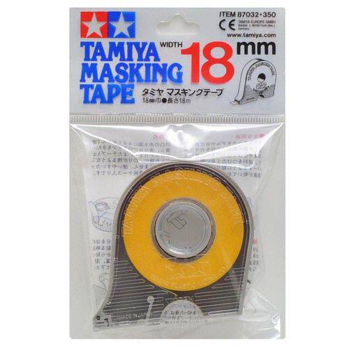 Fita para Mascara ( Masking Tape) 18mm C/ Dispenser - Tamiya