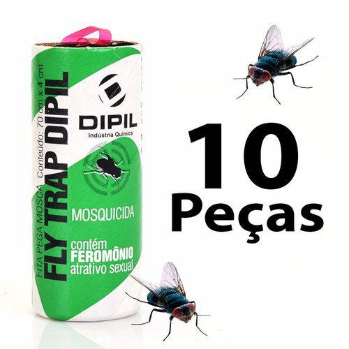 Fita Pega Mosca Fly Trap Dipil 10 Pc