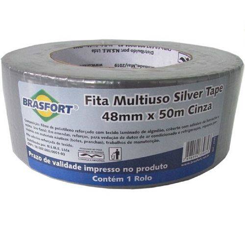 Fita Silver Tape 48MM X 50M Brasfort