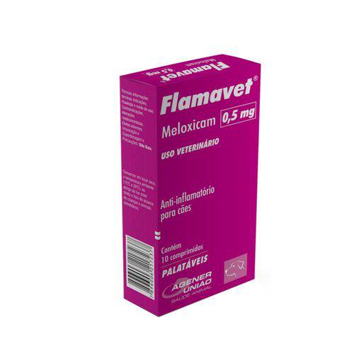 Flamavet 0,5 Mg Anti-inflamatório para Cães Agener 10 Comprimidos