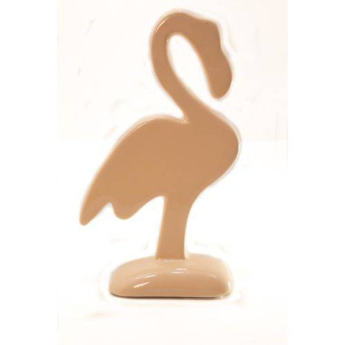 Flamingo em Cerâmica 28cm Salmão