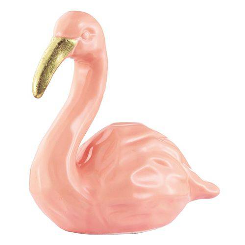 Flamingo Rosa em Cerâmica - 7089