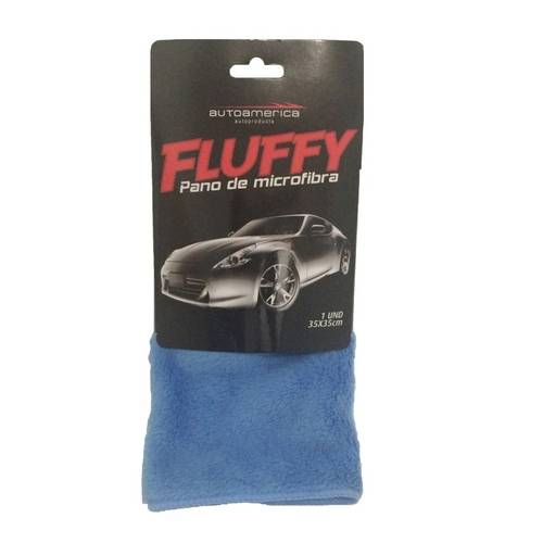 Flanela de Microfibra Autoamerica Fluffy Azul Soft 35x35