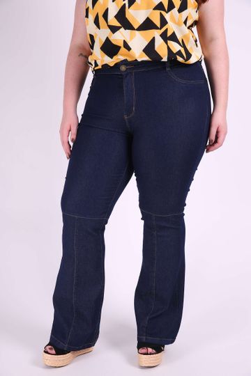 Calça Jeans Flare Feminina Plus Size 46