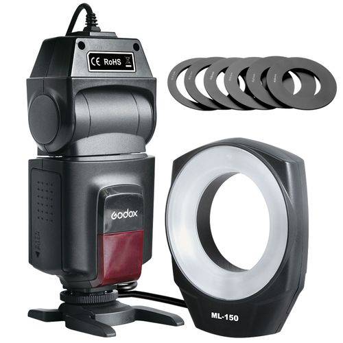 Flash Macro Ring Universal para Câmeras - Godox Ml-150