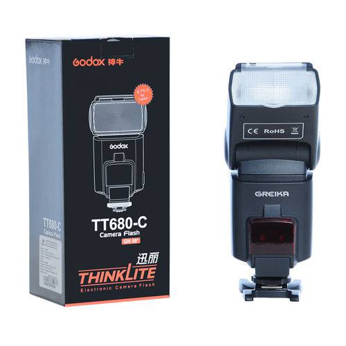 Flash Speedlite Godox TT680-C para Câmeras Canon - Greika