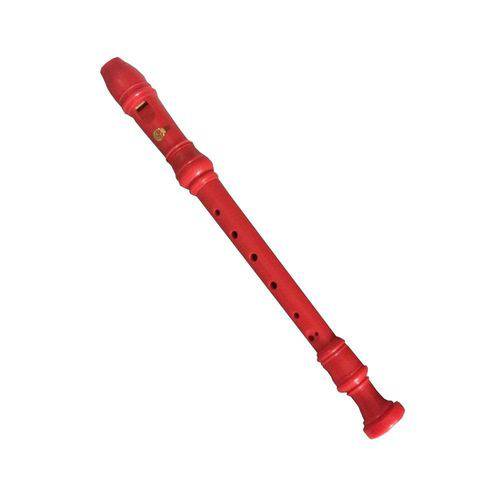 Flauta Doce CFL1RD Germânica Vermelho Custom Sound