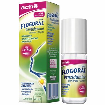 Flogoral Ache Spray Cereja 30ml