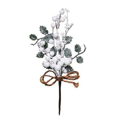 Flor Artificial Decoração Natal Neve Branco